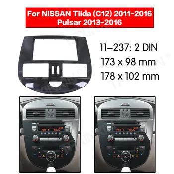 Автомобилна радио Рамка Панел Авто Радио Стерео Первази За Nissan Tiida 2011-2016 Таблото Преходна Лента за Монтиране на Украса Комплекти Рамка Адаптер