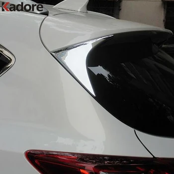 За Mazda CX-5 CX5 2012-2015 2016 Хетчбек Хромирани Вратата на Прозореца за задно виждане, Спойлер на Капак Завърши Триъгълна Поставяне Гарнитура Рамка