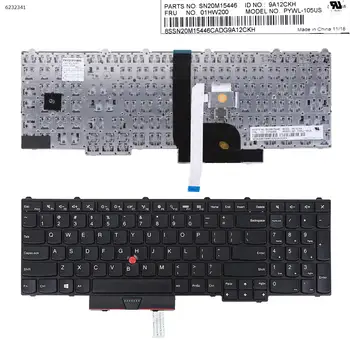 Клавиатура за лаптоп на САЩ за Lenovo ThinkPad P70 P71 P50 P51 ЧЕРНА С хлътва Дръжка